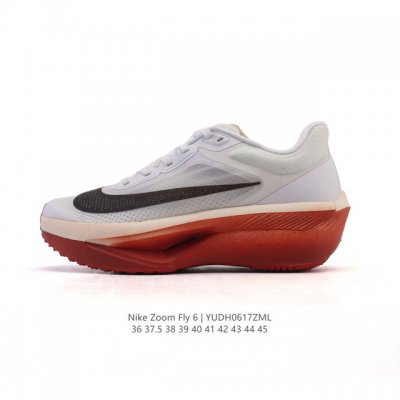 Corporate Nike Zoom Fly 6 Marathon Carbon Plate Beige Black Running Shoes Men's