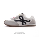 loewe Ballet Runner Leather And Fabric Splicing Simple Round Toe Lace-Up Low-