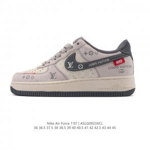Company-grade Nike Air Force 1 '07 Low, a versatile, thick-soled, height-enhanc