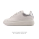 Alexandermcqueen Mcq white sneakers with thick soles, high-heeled sleek leather