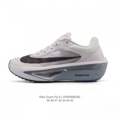 Corporate Nike Zoom Fly 6 Marathon Carbon Plate Beige-Black Running Shoes, Unis