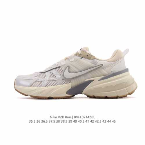Corporate-grade Nike V2K Run shock-absorbing, non-slip retro low-top running sho