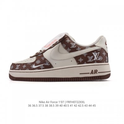 a company-grade Nike Air Force 1 '07 Low white sneaker from Louis Vuitton. This