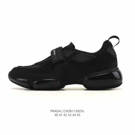 Company-grade Prada series / Prada men's platform running shoes, stylish dad sh - Click Image to Close