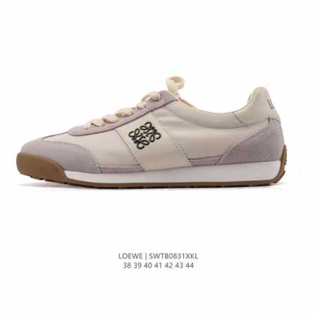 Corporate-level Loewe Ballet Runner leather and fabric splicing simple round-to - Click Image to Close