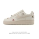 Nike Air Force 1 '07 Low, a versatile, platform, low-top white sneaker with cus