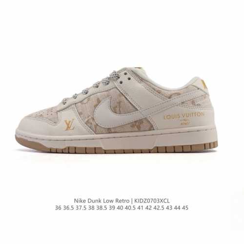 Corporate Nike Dunk Low Retro Sneakers Retro Skateboard Shoes Louis Vuitton Co-