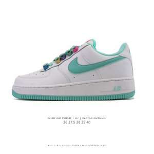 Nike Air Force 1 '07 Low, a versatile, platform, low-top white sneaker with cush