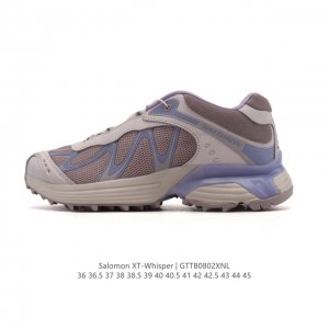 The Salomon Xt-Whisper collaboration silver-pink trendy retro running shoes are
