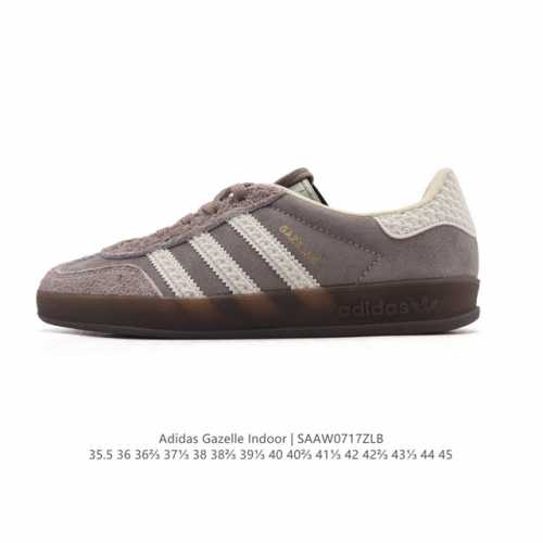 adidas Originals Gazelle Indoor Retro Trefoil Non-slip Transparent Rubber Sneake