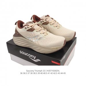 Saucony Triumph 22 Unisex Running Shoes with Strong Cushioning, Lightweight, Sui
