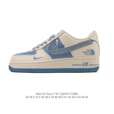 Nike Air Force 1 '07 Low, a versatile, platform, low-top white sneaker with cus