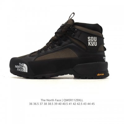 Company-grade outdoor dad sneakers, high-top combat boots, The North Face platf