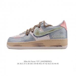 New company-grade Nike Air Force 1 '07 Low, deconstructed with double laces, fe