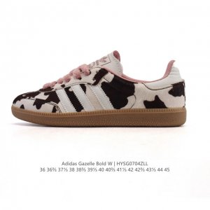Adidas Originals Gazelle Indoor Retro Trefoil Cow Print Plush Textile Upper Non