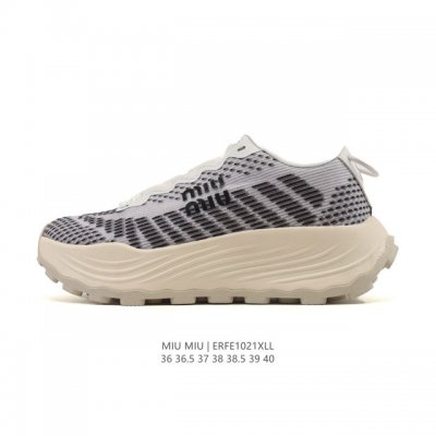 New Factory-Grade Miumiu Platform Heel-Increasing Sports Dad Shoes, a Stylish an