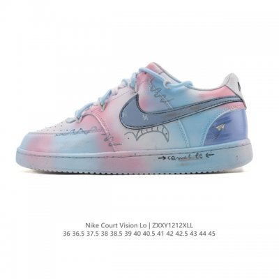 Factory Grade Nike Court Vision Low Campus Style Low-Top Retro Basketball Shoes