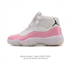 Nike Air Jordan 11 Retro Men's and Women's Sneakers. The classic AJ11 design is
