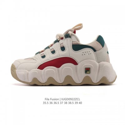 Company-grade Fila women's dad shoes, Fila Fusion thick-soled, height-enhancing,