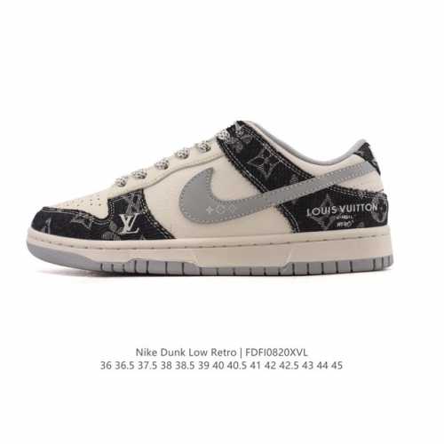 Corporate Nike Dunk Low Retro Sneakers, Retro Skateboarding Shoes, Louis Vuitto