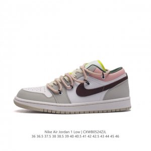 Nike sole nike Air Jordan 1 Low Gs White Black Phosphor Aj1 553558 36 36.5 37.5