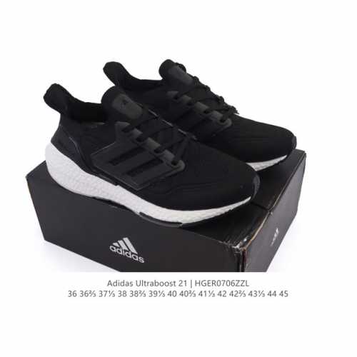 Adidas Ultraboost 21 Popcorn Low-top Smooth Running Shock Rebound Running Shoes