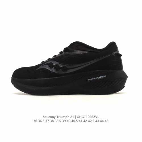 Saucony Triumph 21 Unisex Running Shoes, High-Cushioning, Lightweight, Thick, He