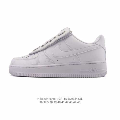 Nike Air Force 1 '07 Low, a versatile, low-top, cushioned white sneaker with a