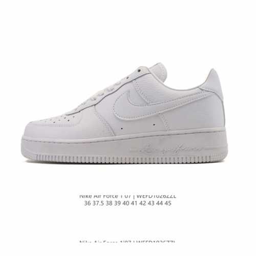 Nike Air Force 1 '07 Low, a versatile, platform, low-top white sneaker with cush