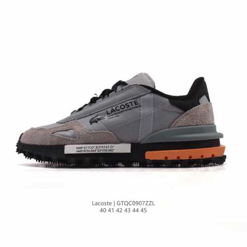 Lacoste's fashionable outdoor casual collection of thick-soled, height-enhancin
