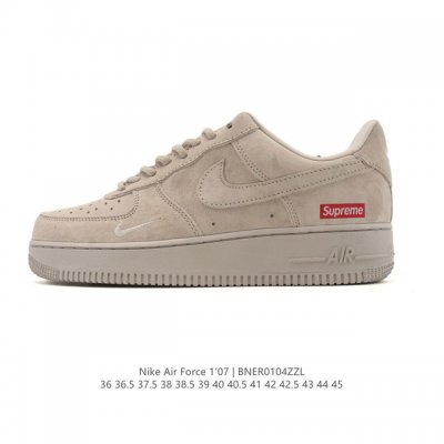 Nike Air Force 1 '07 Low, a versatile, platform, low-top white sneaker with cus