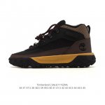 Company-grade Timberland high-top combat boots, classic and durable, waterproof