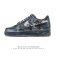 a company-grade Nike Air Force 1 '07 Low white sneaker with a thick sole and hei