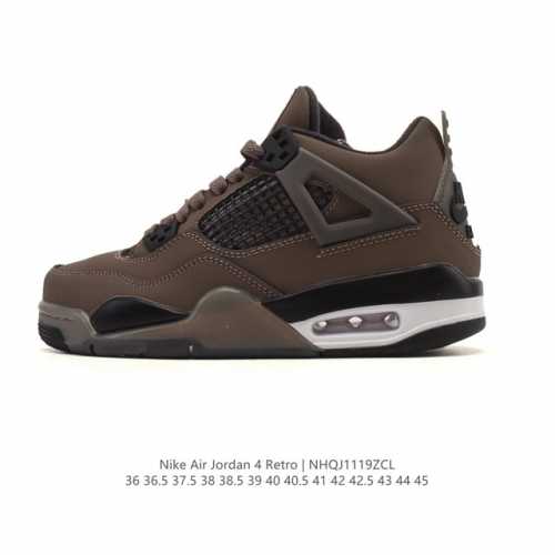 Nike Air Jordan 4 Retro Og Michael Jordan AJ4 Low-top Retro Casual Sports Baske