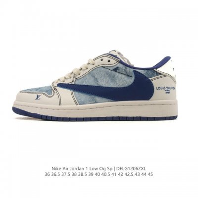 Nike Air Jordan 1 Low AJ1, a low-top retro-style casual basketball shoe featuri