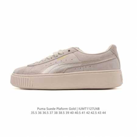 Puma Suede Plarfotm Cold Puma Pig Eight Gold Label Comfortable Thick Sole Height - Click Image to Close