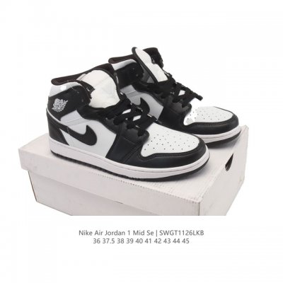 Nike Air Jordan 1 Mid Men's and Women's Basketball Shoes, Stylish and Lightweig
