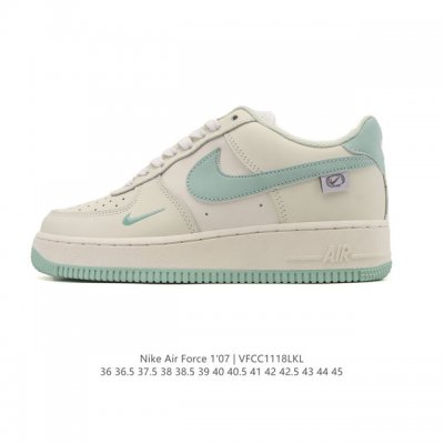 Nike Air Force 1 '07 Low, a versatile, platform, low-top white sneaker with cus