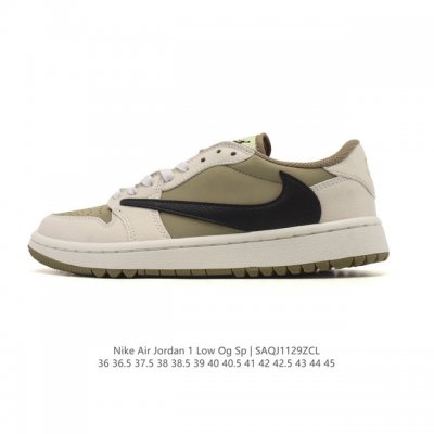 Authentic Nike Air Jordan 1 Low Og Sp Military Blue AJ1 Jordan 1 Reverse Swoosh