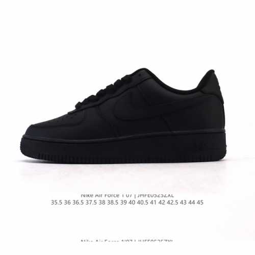 Full Leather Nike Air Force 1 '07 Low Air Force One White Shoes With Air Cushion