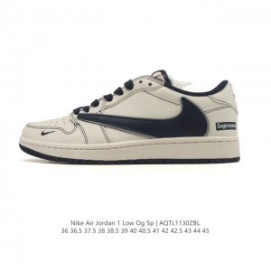 Authentic Nike Air Jordan 1 Low Og Sp Military Blue AJ1 Jordan 1 Reverse Swoosh