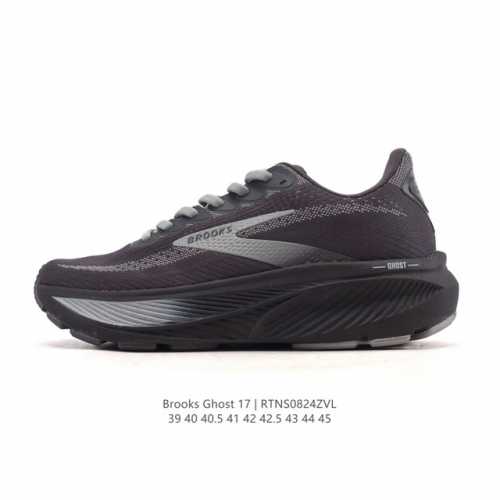New, corporate-grade Brooks Ghost 17. A classic, thick-soled, elevated athletic