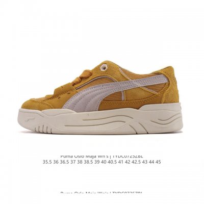 a company-grade Puma Oslo Maja Wn's 2025 new white platform sneakers with thick