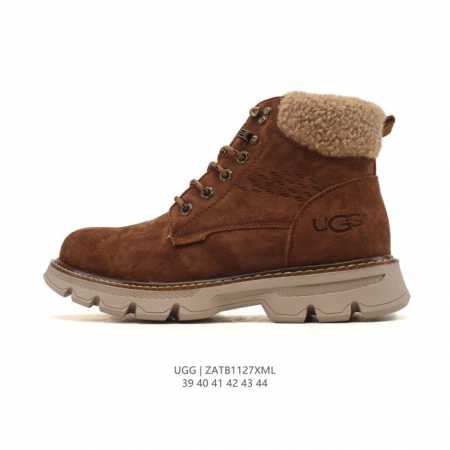 Company Grade Authentic Ugg Retro Men's High-Top Sneakers, Fur-lined Trendy Boo - Click Image to Close