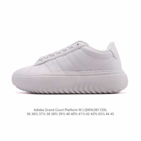 New adidas Grand Court Platform Adidas tennis shoes, comfortable and versatile w - Click Image to Close