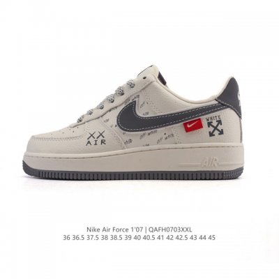 Company-level Af1 Nike Air Force 1 '07 Low Air Force One white shoes with thick