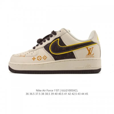 Company-grade Nike Air Force 1 '07 Low platform sneakers, featuring a thick sole