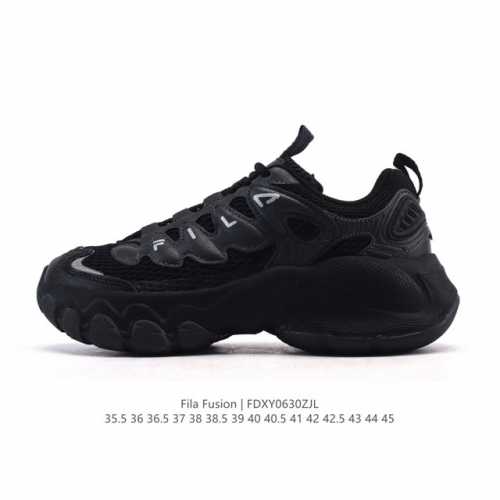 Company-level Fila men's and women's dad shoes Fila Fusion thick-soled height-e