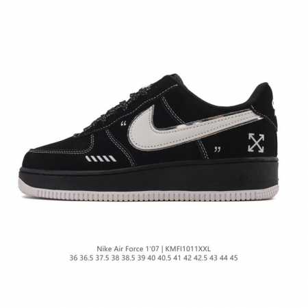 Company-grade Nike Air Force 1 '07 Low platform sneakers, featuring a thick sole - Click Image to Close