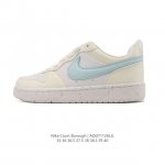Nike Women's Court Borough Low Sneakers. 1. The leather upper combined with a m